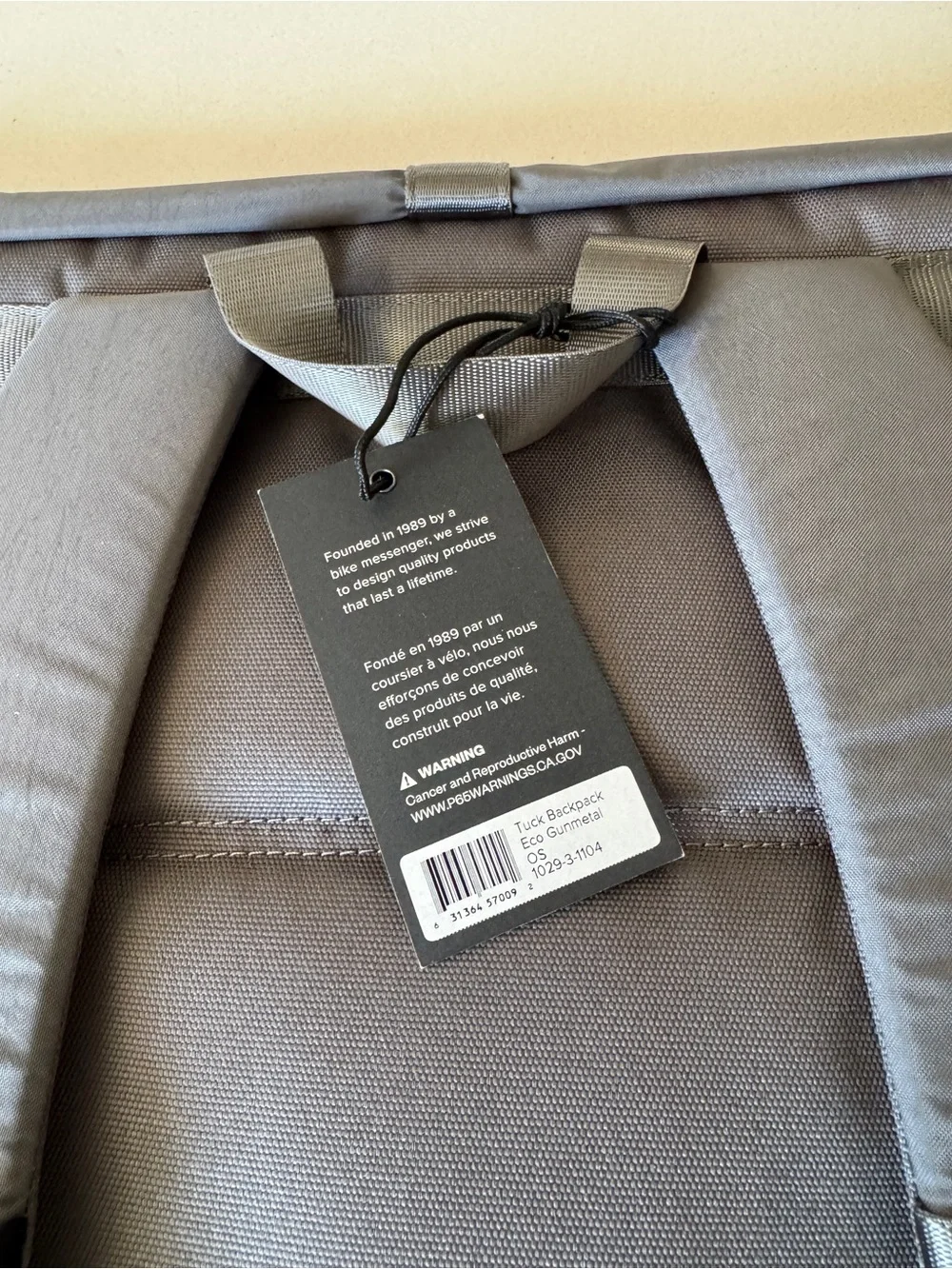 NWT Timbuk2 Tuck Backpack Eco Gunmetal Grey